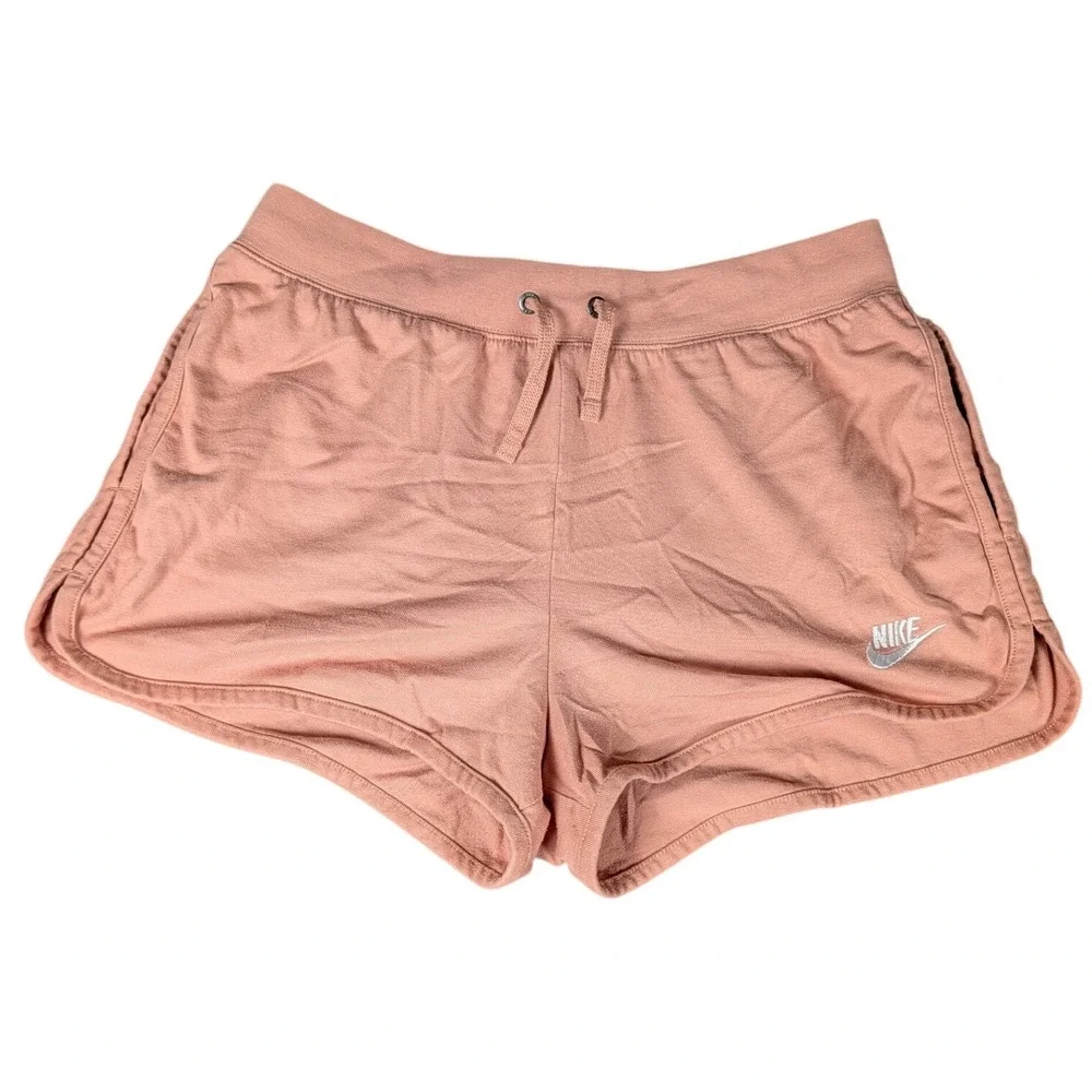 Nike Womens Sportswear Jersey Dolphin Shorts Pink Dusty Rose CJ1688-645